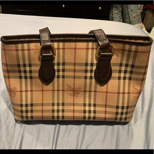 Vintage Burberry Haymarket Check Tote